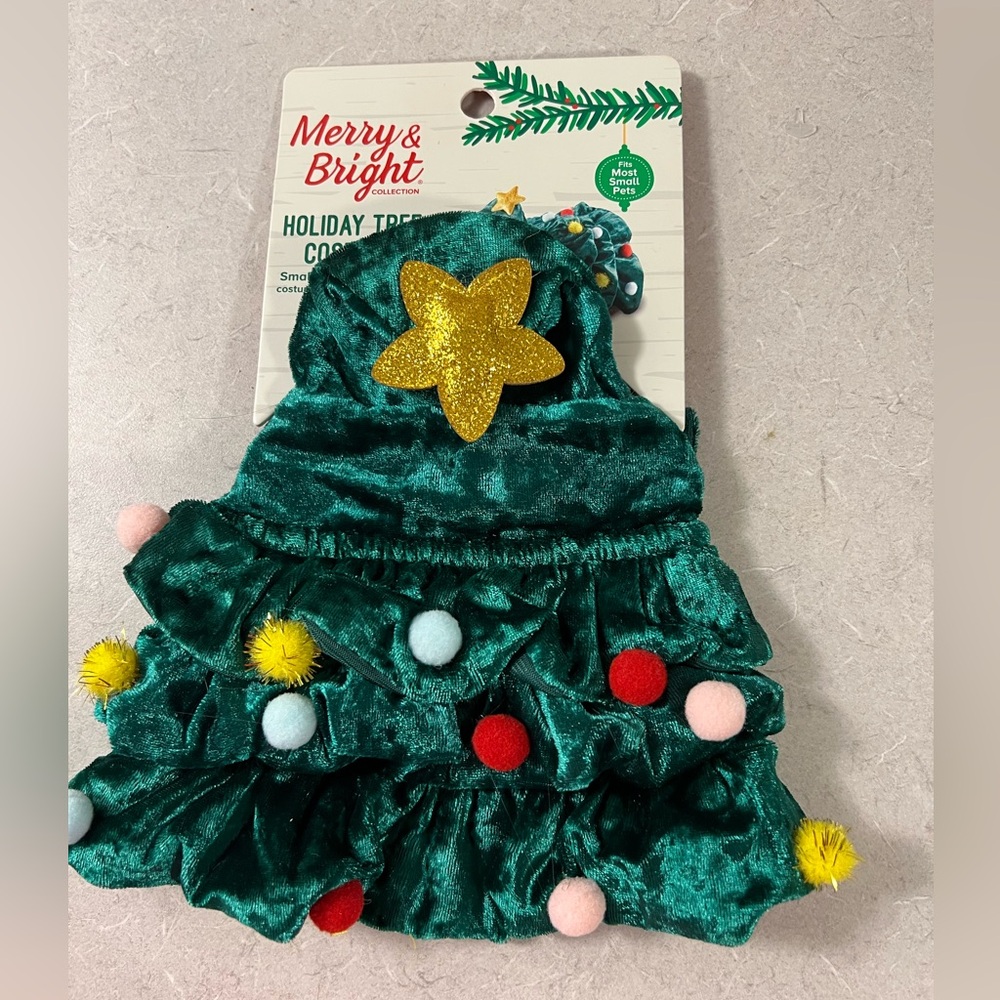 Merry & Bright small animal Xmas tree costume